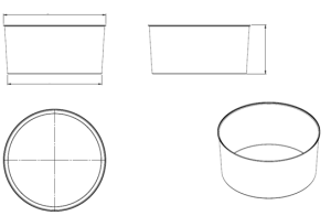 Technical drawing of our Aquaculture open top tank