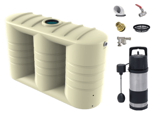 5000L Slimline Water Tank and Submersible Pump Package
