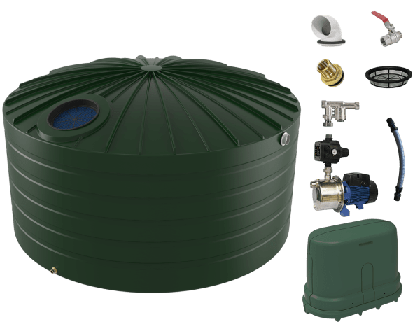 10000L Squat Water Tank with House Water Pump Package