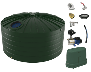 10000L Squat Water Tank with House Water Pump Package