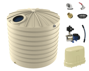 10000L Round Water Tank with Garden Pump Package