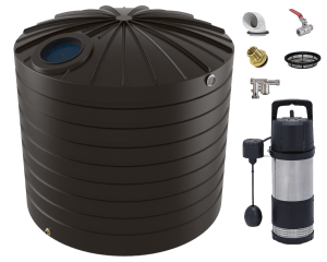 10000L Round Water Tank with Submersible Pump Package