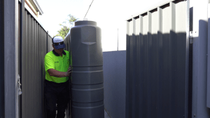 Slimline rainwater tank
